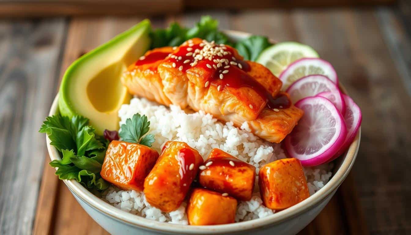 spicy salmon bowl