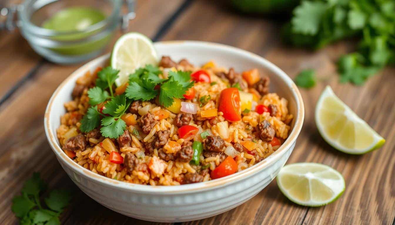 ground beef mexican rice